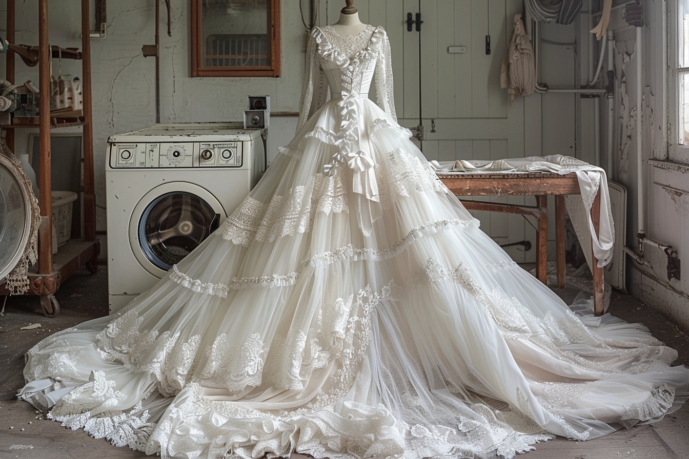 Comment laver un jupon de robe de mariée ?