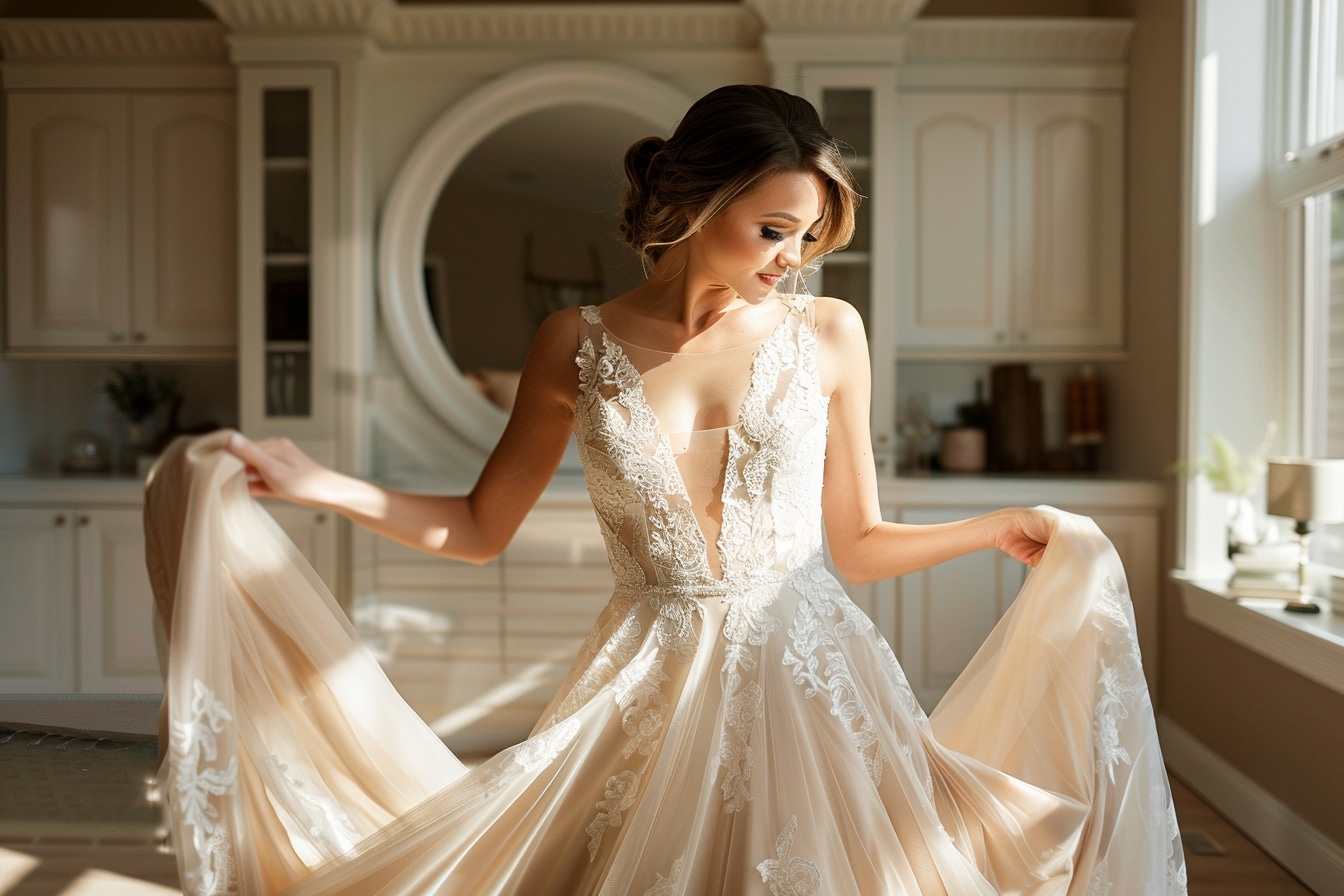 Comment remonter la traine d’une robe de mariée ?
