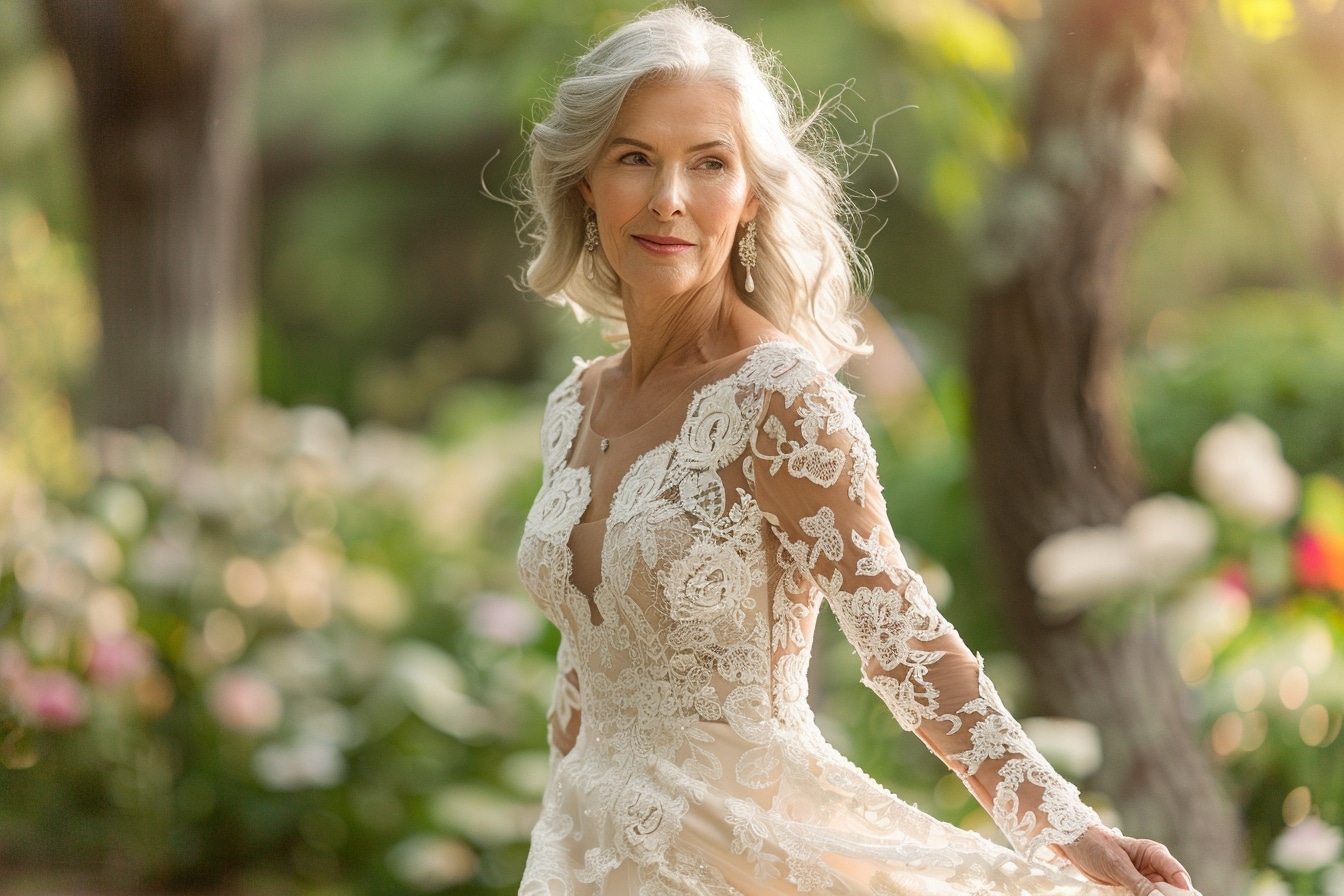 Robe de mariée pour femme 60 ans discount